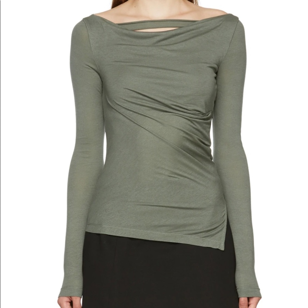 helmut lang scala Scala Cowl Neck Top in fog new with tag